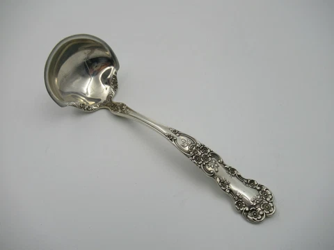 GORHAM BUTTERCUP STERLING SILVER 5 5/8" Scalloped Rim CREAM LADLE  PAT.1900 Cover