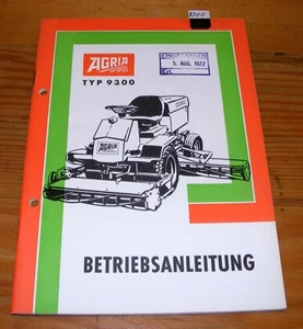 Agria 9300 / MAG 2076 Betriebsanleitung BA Bedienungsanweisung Handbuch - Bild 1 von 2