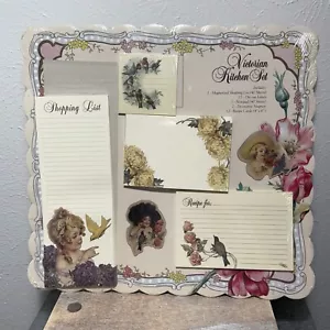 Juego de cocina victoriano de colección lista de compras, etiquetas, bloc de notas, imanes, tarjetas de recetas - Imagen 1 de 22