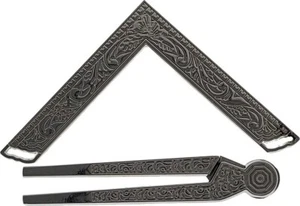 Masonic Lodge Ceremonial Accessories Silver MINI 2.5" Square & Compass Bible - Picture 1 of 1