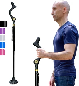Walking Cane Foldable for Men & Women Seniors for Balance,Self Standing Folding - Picture 1 of 6
