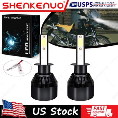 Para BMW R1150GS Adventure R1150R Rockster - 2X Bombillas LED H1 6000K C9B Foto 1 de 4