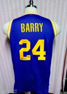 RICK BARRY SIGNED T/B GOLDEN STATE WARRIORS JERSEY HOF87 #24 TSP - Picture 1 of 3