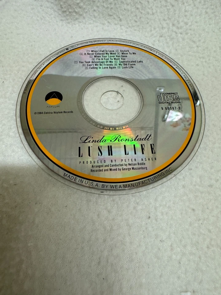 Linda Ronstadt - Lush Life CD - CD ONLY IN GOOD CONDITION!!! Foto 1 de 1
