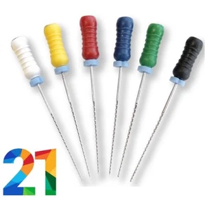 21mm Endodontic K Files K File (Choose Size Inside), Endo Dental Steel Rotary - Picture 1 of 8