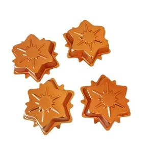 Kupfer Starburst Formen 4er Set Jello Kuchen Butter Wanddeko Vintage - Bild 1 von 8