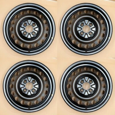 Juego de 4 llantas de acero negro de 15" para Nissan Versa 2013-2019 llanta de calidad OEM 62579 Foto 1 de 4