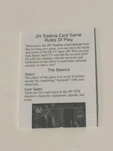 24 TCG - Rules of Play Booklet - Promo &amp; Misc. Items - 24 TCG - Picture 1 of 1