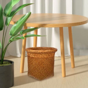 Woven Trash Can Rattan Waste Basket for Bathroom Organizer Child - Picture 1 of 12