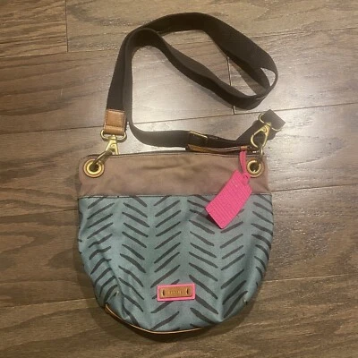 Bolso Bandolera Fossil Cartera Cubo Keely Recubierto Teal Marrón Rosa Multicolor Foto 1 de 4