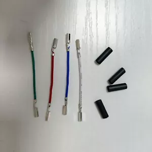 4PCS Turntable Phono Cartridge Headshell Wires Leads Cables For 1.2-1.3mm pins - Picture 1 of 8
