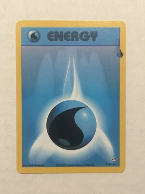 Pokemon Water Energy 111/111 1st Edition Tear Drop Falling Upper Left Corner - Image 1 of 3
