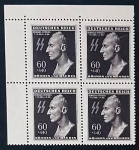German Third Reich 1943 Occ. Bohemia & Moravia Reinhard Heydrich Block MNH - Picture 1 of 1