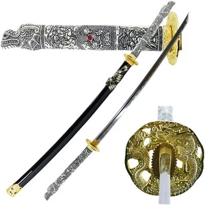 43" Highlander Duncan Katana Full Tang 1045 Carbon Steel Samurai Sword New - Picture 1 of 12