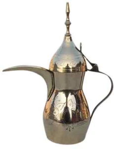 Brass Vintage Middle Eastern Arabic Dallah Coffee Tea Pot Kitchen 5*2.5*7 Inch - Picture 1 of 4
