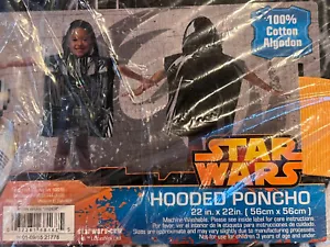 STAR WARS DARTH VADER Child’s Hooded Poncho Towel 22" x 22" **NEW** 100% Cotton - Picture 1 of 7