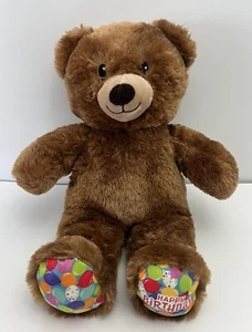 Build a Bear BAB 15" FELIZ CUMPLEAÑOS Patas Oso de Peluche Marrón Peluche Animal - Imagen 1 de 10