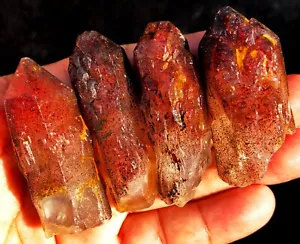 142g 4PC Fire Crystal Lepidocrocite Ignite your Passion Purpose Castle ip1916 - Foto 1 di 17
