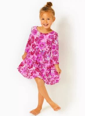 NWT LILLY PULITZER GIRLS SIZE SMALL MINI GEANNA DRESS *IN THE WILD FLOWERS*🌸 - Image 1 of 2