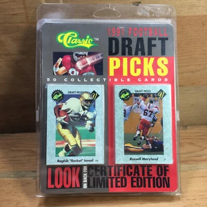 Clásico 1991 Draft Picks Fútbol NUEVO SELLADO 50 Tarjetas NUEVO Novatos Brett Favre - Imagen 1 de 7