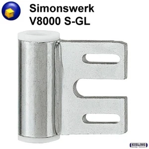 Rahmenteil V 8000 GL, Bandhöhe 38,5 mm, Stahl verzinkt für Glastür Scharnier - Bild 1 von 1
