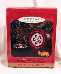 Hot Wheels Hallmark Christmas Ornament Jet Threat Auto und Rennkoffer - 2 in einem! - Bild 1 von 6