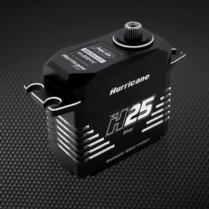 POWER HD Hurricane H25 Brushless Titaniun & Stell Gear Digital Servo Silver - Picture 1 of 3