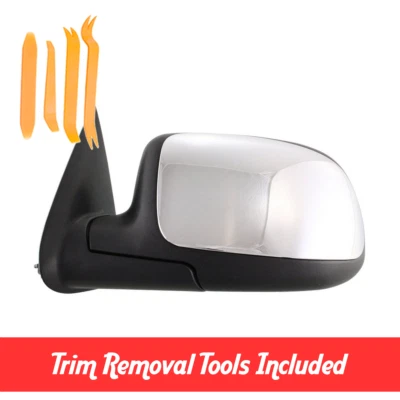 Driver Side Manual Mirror For 1999-2007 Silverado Sierra Suburban GM1320208 - Image 1 of 4