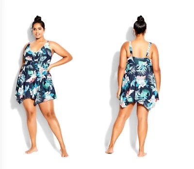 Nuevo con etiquetas Traje de baño floral con dobladillo de mordida de tiburón talla 28 Avenue para mujer Precio de venta sugerido por el fabricante $110 Foto 1 de 4