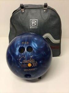Columbia 300 Bowling Ball 15lb. Blue Marbled 9H65605 W/ Brunswick Bag