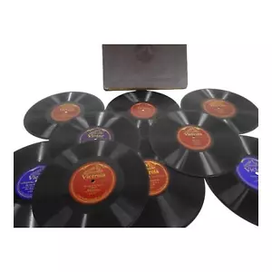 Lot 9 10" 78rpm Records in Album Alma Gluck Enrico Caruso Hans Kindler SH37 - Picture 1 of 21