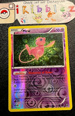 Mew 29/124 LP Reverse Holo Rare Psychic Pokémon Card. Free Tracked Shipping! - Image 1 of 2