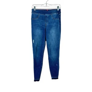 Jeans skinny SPANX donna taglia M elasticizzato pull on invecchiato orlo grezzo vita alta - Foto 1 di 4