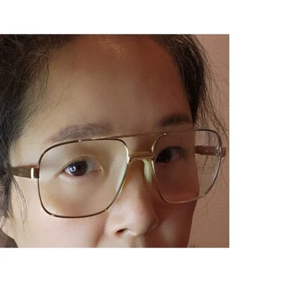 Vintage Safilo Italy Eyeglasses JFI ASTA 3055 Gold Aviator Frames 80s retro - Image 1 of 4