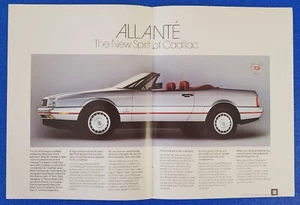 1987 CADILLAC ALLANTE' ULTRA-LUXURY ROADSTER COLOR 2 PAGE BROCHURE CLASSIC GM - Picture 1 of 1