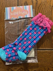 NWT Wildflowers La La Land Blue Raspberry Socks Size S / 4 - Picture 1 of 1