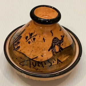 MOROCAN SERVING TAGINE HANDMADE CERAMIC TAJINE DISH 5" - Picture 1 of 6