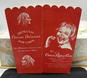 Rare Vintage Cretors Popcorn Box Indian Logo Chicago IL - Picture 1 of 4
