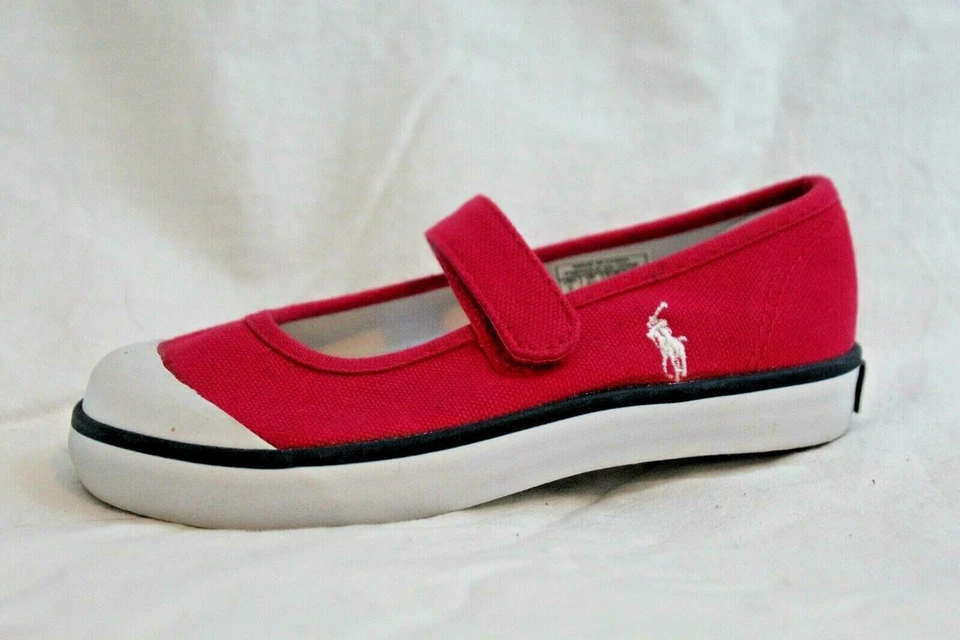 Polo Ralph Lauren Shelly Mary Jane Sneakers Shoes Toddler Hot Pink MSRP $50 NEW - Image 1 of 4