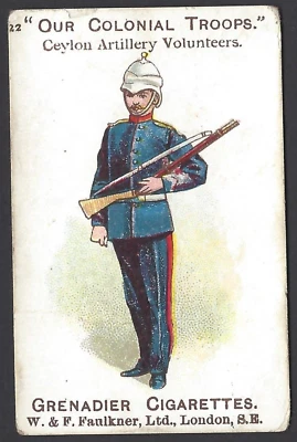FAULKNER - OUR COLONIAL TROOPS (GRENADIER) - #22 CEYLON ARTILLERY VOLUNTEERS - Image 1 of 2