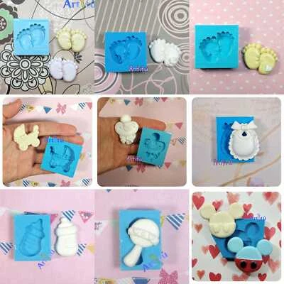 Stampi silicone vari battesimo bomboniere decorazioni nascita neonato bebè  - Immagine 1 di 2