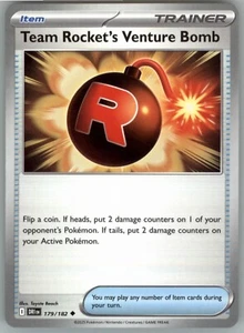 Team Rocket's VENTURE BOMB Uncommon Trainer Item #179/182 Destined Rivals - Picture 1 of 2