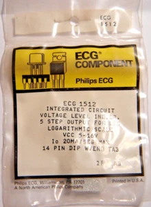 ECG 1512 Voltage Level Ind. Driver 5 Step Output for LED, Logarithmic Scale - Picture 1 of 2