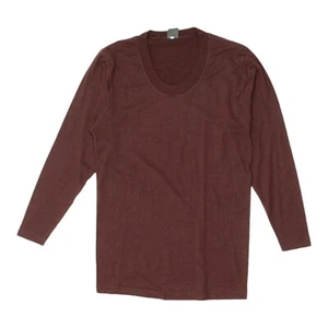United Colors of Benetton Mens Red Long Sleeve Tshirt | Vintage Designer VTG - Picture 1 of 3