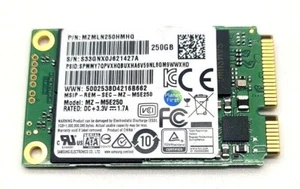 Samsung 850 EVO 250GB mSATA SSD Sata III PC Laptop Notebook Festplatte MZ-M5E250 - Bild 1 von 2