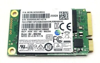 Samsung 850 EVO 250GB mSATA SSD Sata III PC Laptop Notebook Festplatte MZ-M5E250 - Bild 1 von 2