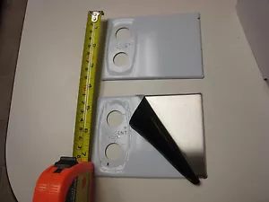 NUEVO WingIts BCSR-SNM Media Luna Satén Acero Inoxidable Placa (Juego de 2) - Imagen 1 de 4