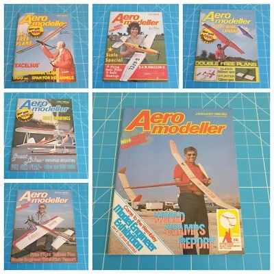 Job Lot of Vintage Aero Modeller 10 Magazines 1980 Missing February & October - Image 1 of 4