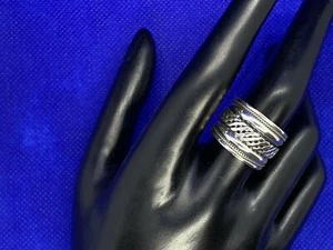 Schwarz oxidiertes Sterlingsilber Ring - Bild 1 von 3