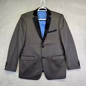 Eleganza Giorgio Sanetti Anzug Herren 42R Super 140s Nadelstreifen Smoking Samtbesatz - Bild 1 von 23